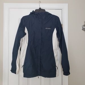 Navy Columbia rain jacket